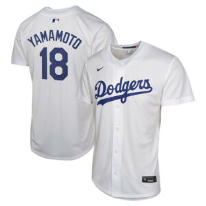 Youth Los Angeles Dodgers Yoshinobu Yamamoto Nike White Home Replica Player Jersey