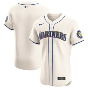 Men's Seattle Mariners Nike Cream Alternate Vapor Premier Elite Patch Jersey