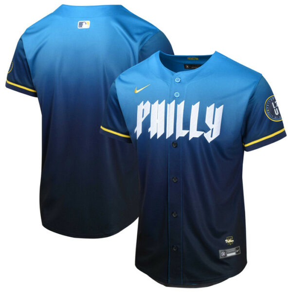 Youth Philadelphia Phillies Nike Blue 2024 City Connect Limited Jersey