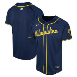 Youth Milwaukee Brewers Nike Navy Alternate Limited Jersey