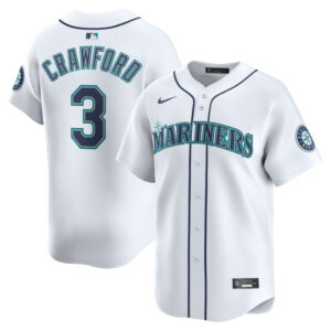 Men's Seattle Mariners J.P. Crawford Nike White Home Limited Player Jersey