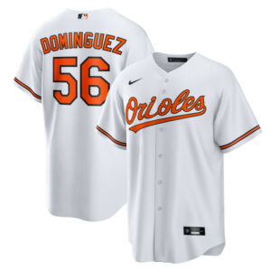 Men's Baltimore Orioles Seranthony Dominguez Nike White Home Replica Jersey