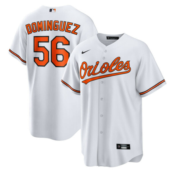 Men's Baltimore Orioles Seranthony Dominguez Nike White Home Replica Jersey