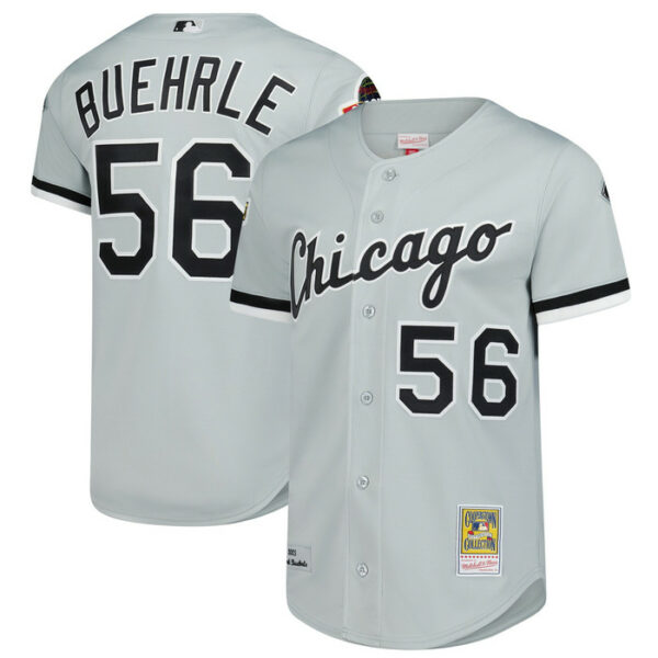 Men's Chicago White Sox Mark Buehrle Mitchell & Ness Gray 2005 Throwback Jersey