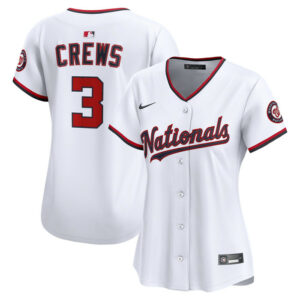 Women's Washington Nationals Dylan Crews Nike White Home Limited Player Jersey