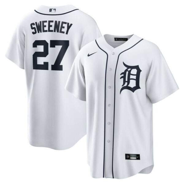 Men's Detroit Tigers Trey Sweeney Nike White Home Replica Jersey