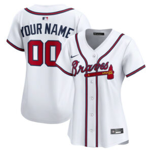 Women's Atlanta Braves Nike White Home Limited Custom Jersey