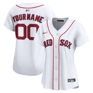 Women's Boston Red Sox Nike White Home Limited Custom Jersey