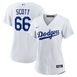 Women's Los Angeles Dodgers Tanner Scott Nike White Home Replica Jersey
