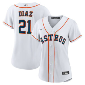 Women's Houston Astros Yainer Diaz Nike White Home Replica Jersey