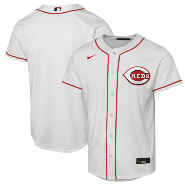 Youth Cincinnati Reds Nike White Home Replica 2.0 Jersey