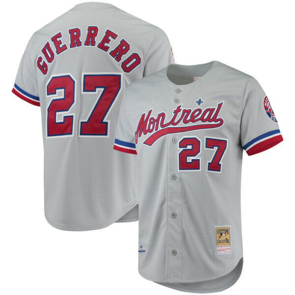 Men's Montreal Expos Vladimir Guerrero Mitchell & Ness Gray Cooperstown Collection Jersey