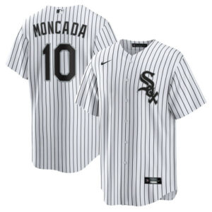Men's Chicago White Sox Yoan Moncada Nike White Home Replica Player Name Jersey