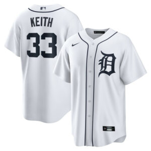 Men's Detroit Tigers Colt Keith Nike White Home Replica Jersey
