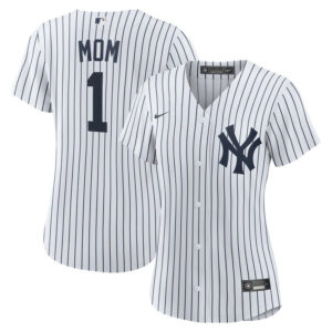 Women's New York Yankees Nike White #1 Mom Home Replica Jersey