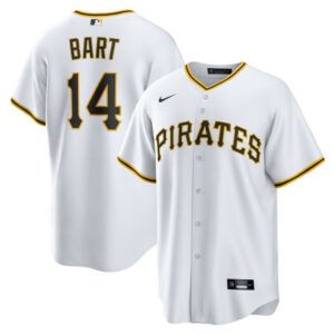 Men's Pittsburgh Pirates Joey Bart Nike White Home Replica Jersey