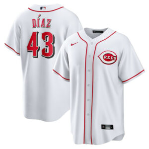 Men's Cincinnati Reds Alexis Diaz Nike White Home Replica Jersey
