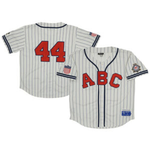 Men's Atlanta Black Crackers #44 Rings & Crwns Cream Mesh Button-Down Replica Jersey