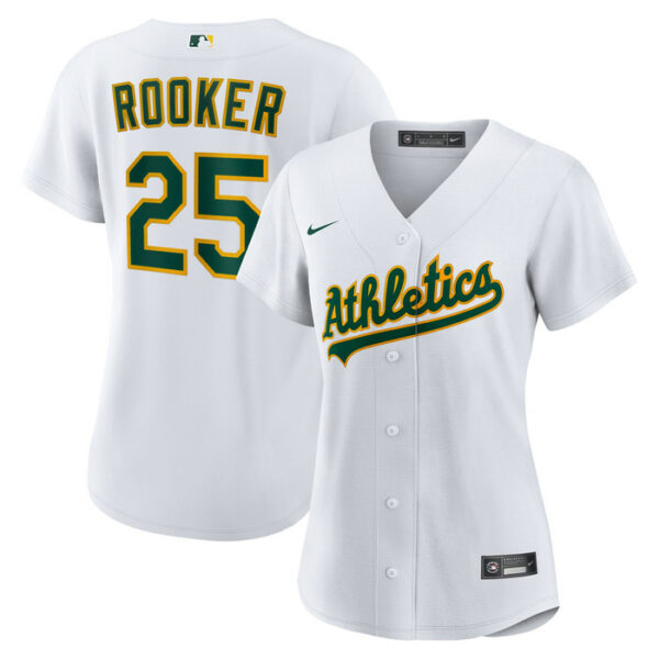 Women's Athletics Brent Rooker Nike White Home Replica Jersey