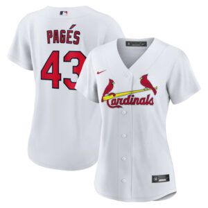 Women's St. Louis Cardinals Pedro Pages Nike White Home Replica Jersey