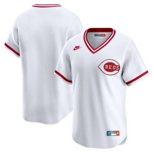 Men's Cincinnati Reds Nike White Throwback Cooperstown Collection Limited Jersey