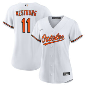 Women's Baltimore Orioles Jordan Westburg Nike White Home Replica Jersey