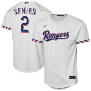 Youth Texas Rangers Marcus Semien Nike White Home Replica Player Jersey