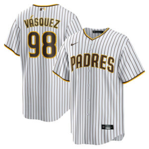 Men's San Diego Padres Randy Vasquez Nike White Home Replica Jersey