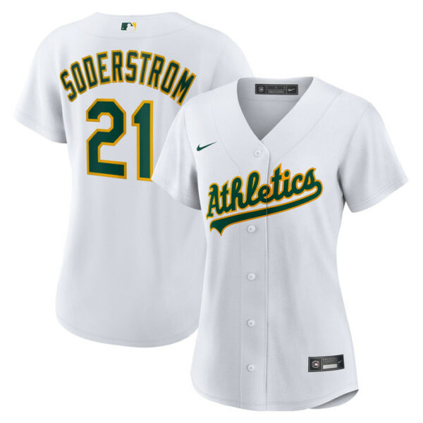 Women's Athletics Tyler Soderstrom Nike White Home Replica Jersey