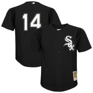 Youth Chicago White Sox Paul Konerko Mitchell & Ness Black Mesh Batting Practice Jersey