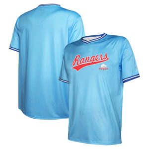 Men's Texas Rangers Stitches Light Blue Cooperstown Collection Team Jersey
