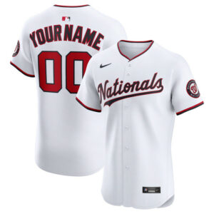 Men's Washington Nationals Nike White Home Elite Custom Jersey