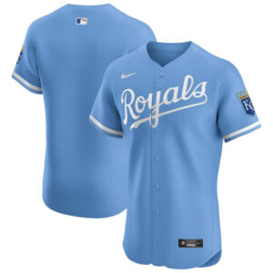 Men's Kansas City Royals Nike Light Blue Alternate Vapor Premier Elite Patch Jersey
