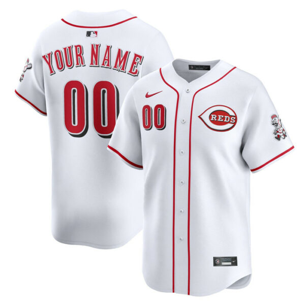 Men's Cincinnati Reds Nike White Home Limited Custom Jersey