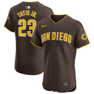 Men's San Diego Padres Fernando Tatis Jr. Nike Brown Road Elite Player Jersey