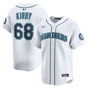 Men's Seattle Mariners George Kirby Nike White Home Limited Player Jersey