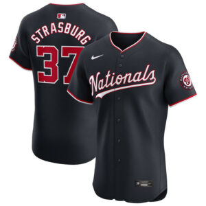 Men's Washington Nationals Stephen Strasburg Nike Navy Alternate Elite Player Jersey