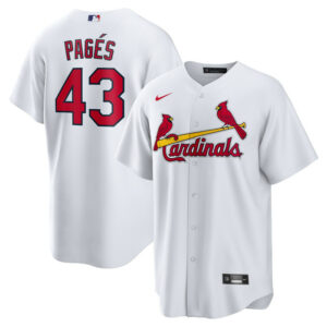 Men's St. Louis Cardinals Pedro Pages Nike White Home Replica Jersey