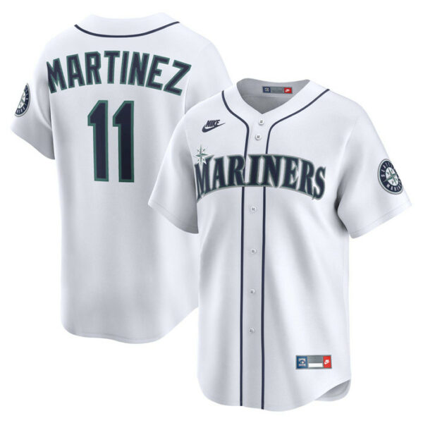 Men's Seattle Mariners Edgar Martinez Nike White Throwback Cooperstown Collection Limited Jersey