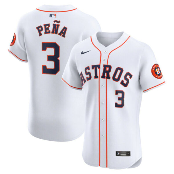 Men's Houston Astros Jeremy Pena Nike White Home Elite Player Jersey