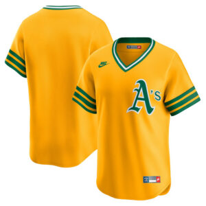 Men's Athletics Nike Gold Cooperstown Collection Limited Jersey