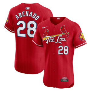 Men's St. Louis Cardinals Nolan Arenado Nike Red 2024 City Connect Elite Player Jersey