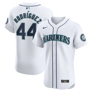 Men's Seattle Mariners Julio Rodriguez Nike White Home Elite Player Jersey