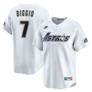 Men's Houston Astros Craig Biggio Nike White Throwback Cooperstown Collection Limited Jersey