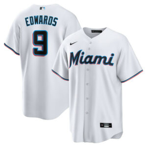 Men's Miami Marlins Xavier Edwards Nike White Home Replica Jersey
