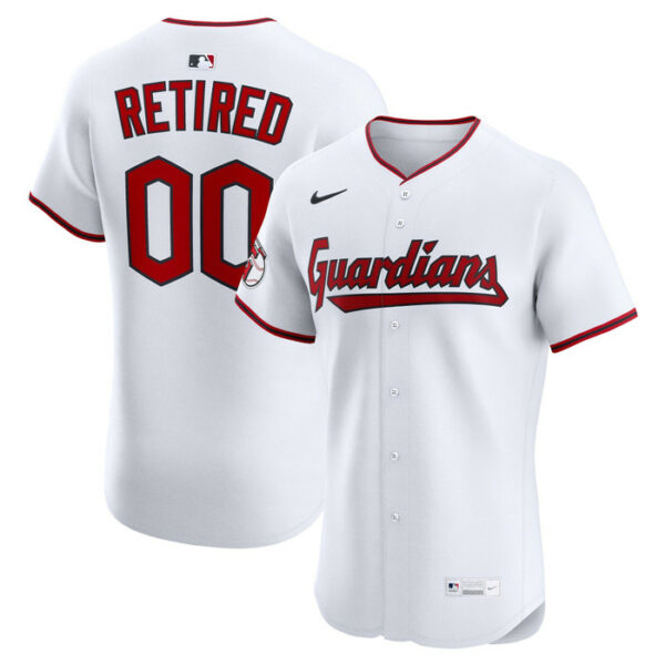 Men's Cleveland Guardians Nike White Home Elite Pick-A-Player Retired Roster Jersey