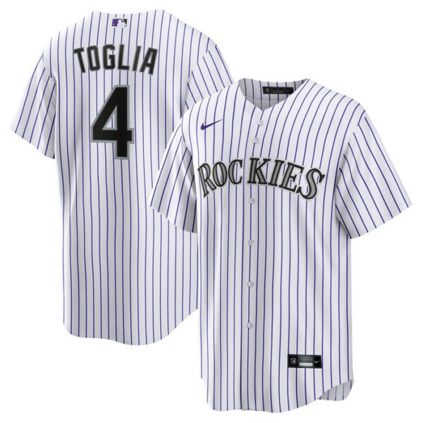 Men's Colorado Rockies Michael Toglia Nike White Home Replica Jersey