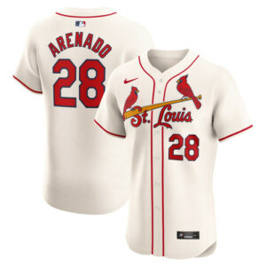 Men's St. Louis Cardinals Nolan Arenado Nike Cream Alternate Elite Player Jersey