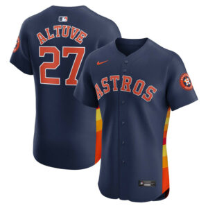 Men's Houston Astros Jose Altuve Nike Navy Alternate Elite Player Jersey