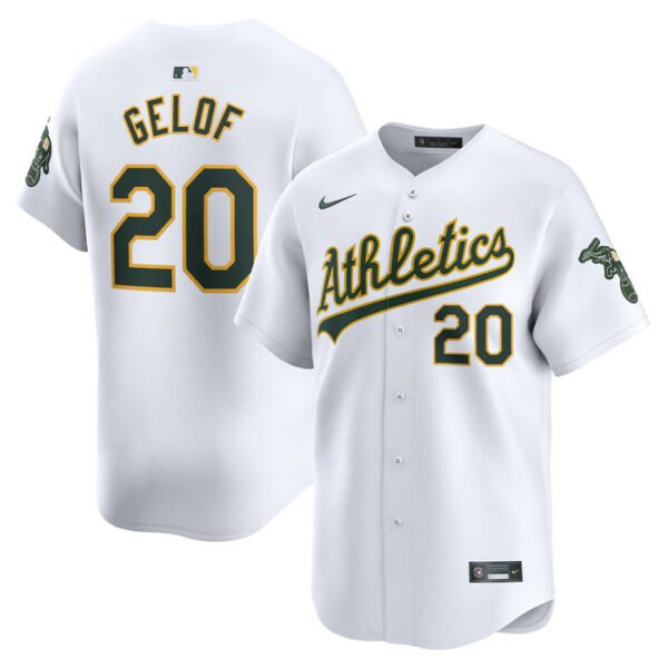 Men's Athletics Zack Gelof Nike White Home Limited Player Jersey